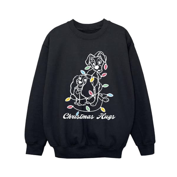 Disney Pojkar Lady And The Trump Christmas Hugs Sweatshirt