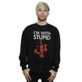 Miniatyrbilde 2 av 3: Marvel Mens Deadpool I´m With Stupid Sweatshirt