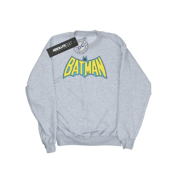 DC Comics Batman-tröja med krackelerad logotyp för herrar