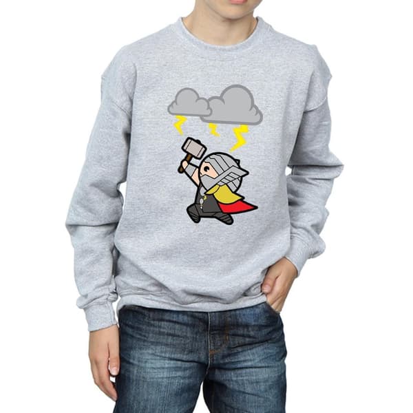 Marvel Boys Kawaii Thor God Of Thunder Sweatshirt