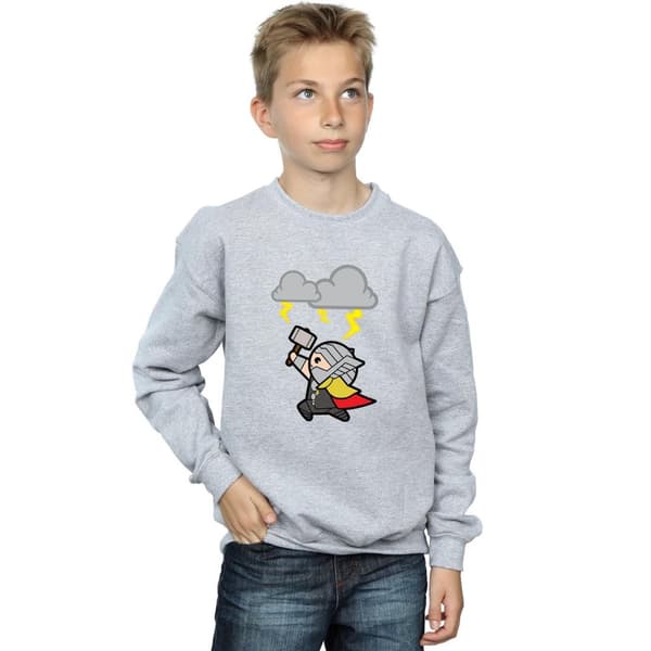 Marvel Boys Kawaii Thor God Of Thunder Sweatshirt