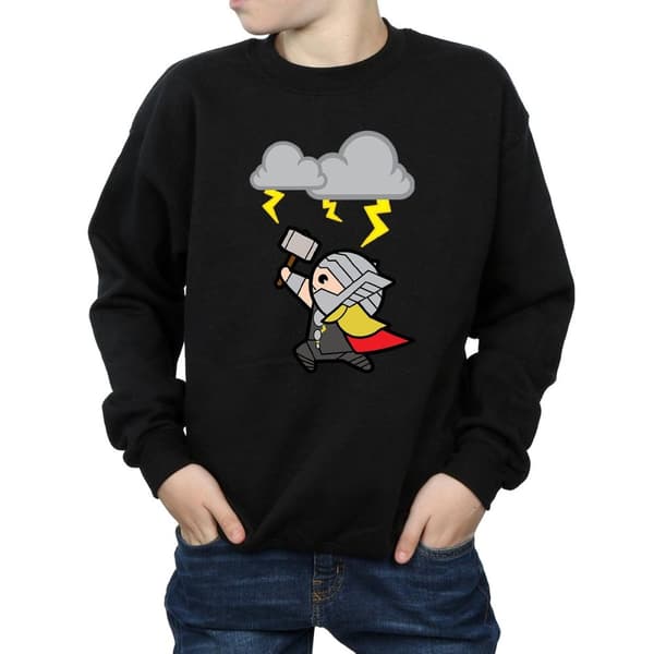 Marvel Boys Kawaii Thor God Of Thunder Sweatshirt