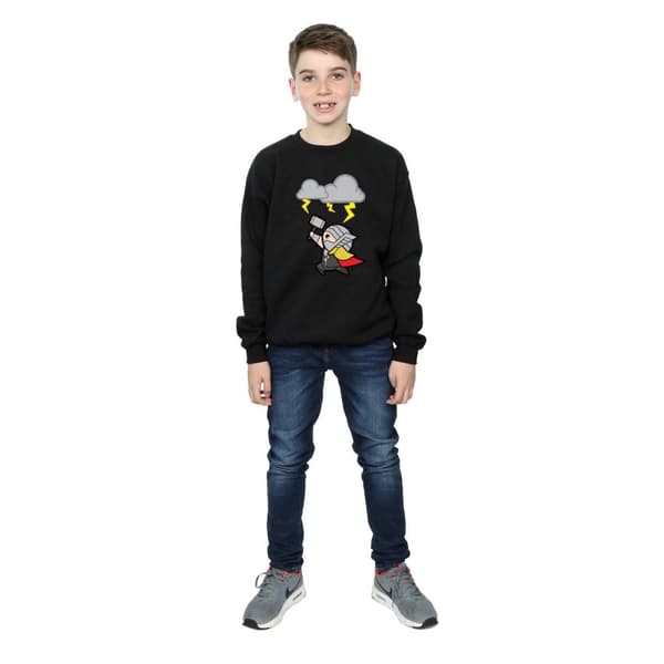 Marvel Boys Kawaii Thor God Of Thunder Sweatshirt