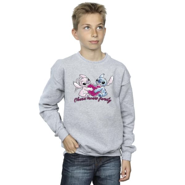 Disney Boys Lilo And Stitch Ohana Heart With Angel Sweatshirt