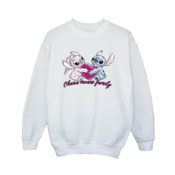 Disney Boys Lilo And Stitch Ohana Heart With Angel Sweatshirt