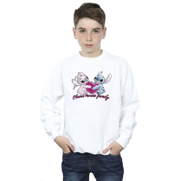 Disney Boys Lilo And Stitch Ohana Heart With Angel Sweatshirt