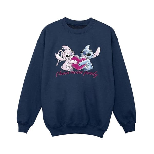 Disney Boys Lilo And Stitch Ohana Heart With Angel Sweatshirt
