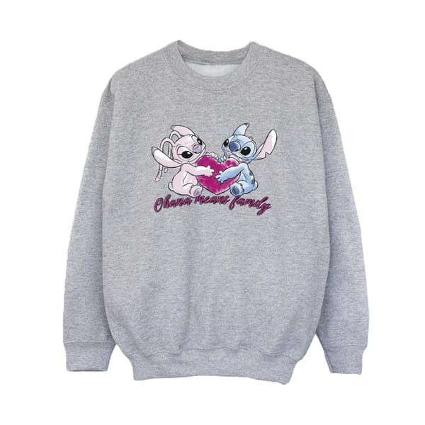 Disney Boys Lilo And Stitch Ohana Heart With Angel Sweatshirt