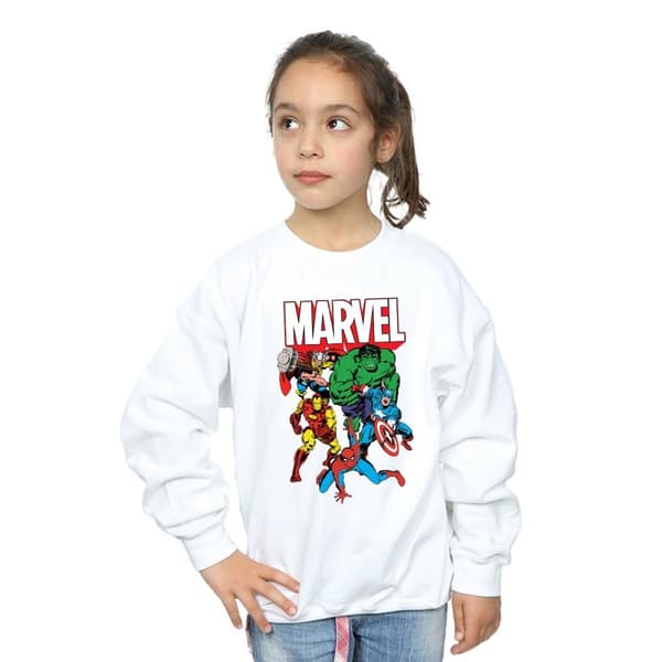 Marvel Sweatshirt med hjältegrupp för flickor
