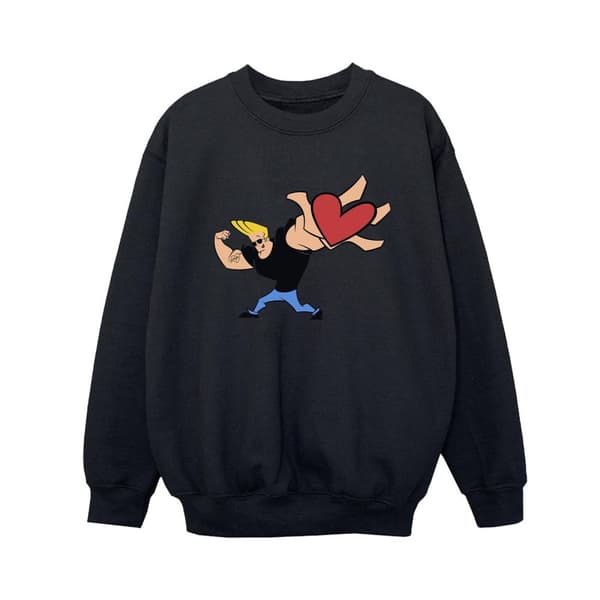 Johnny Bravo Pojkar Hjärta Present Sweatshirt Black 5-6 Years