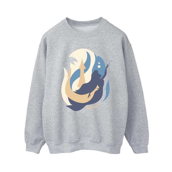 Disney Womens/Ladies The Little Mermaid Colour Silhouettes Sweatshirt