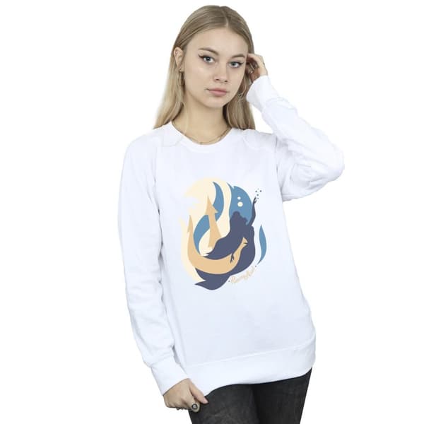 Disney Womens/Ladies The Little Mermaid Colour Silhouettes Sweatshirt