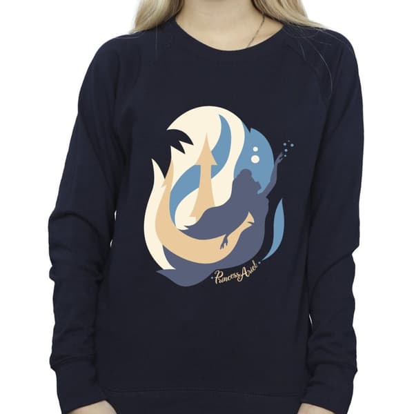Disney Womens/Ladies The Little Mermaid Colour Silhouettes Sweatshirt