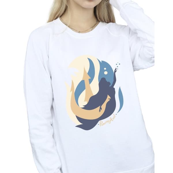 Disney Womens/Ladies The Little Mermaid Colour Silhouettes Sweatshirt