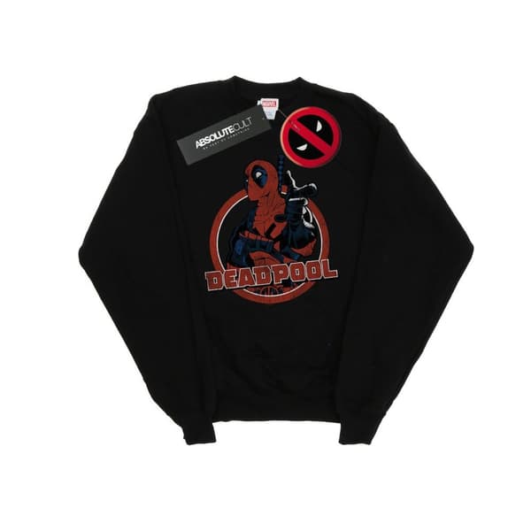Marvel Mens Deadpool Gun Finger Sweatshirt