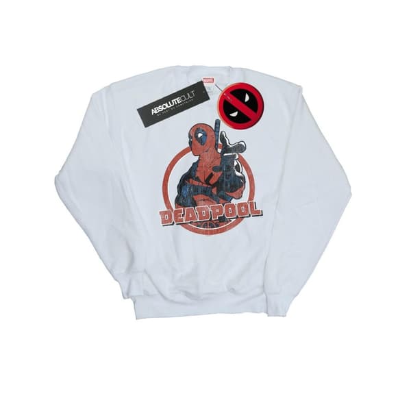 Marvel Mens Deadpool Gun Finger Sweatshirt