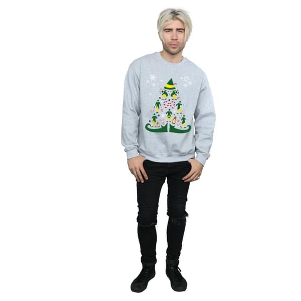 Elf Mens Christmas Tree Sweatshirt