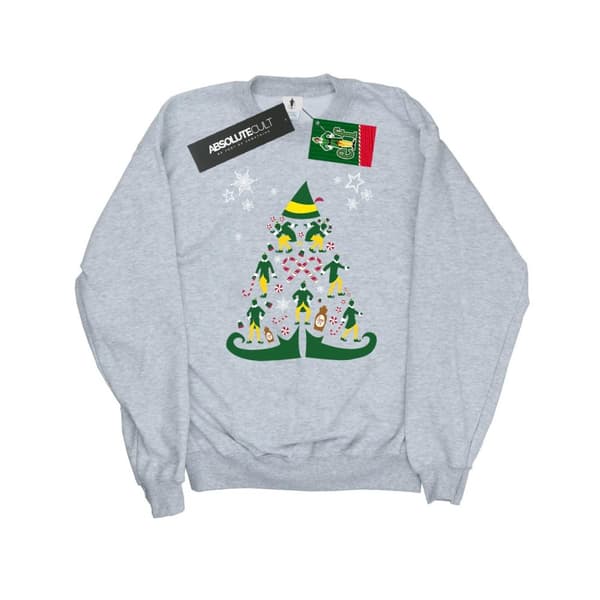 Elf Mens Christmas Tree Sweatshirt