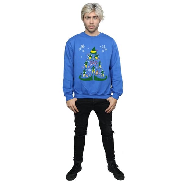 Elf Mens Christmas Tree Sweatshirt