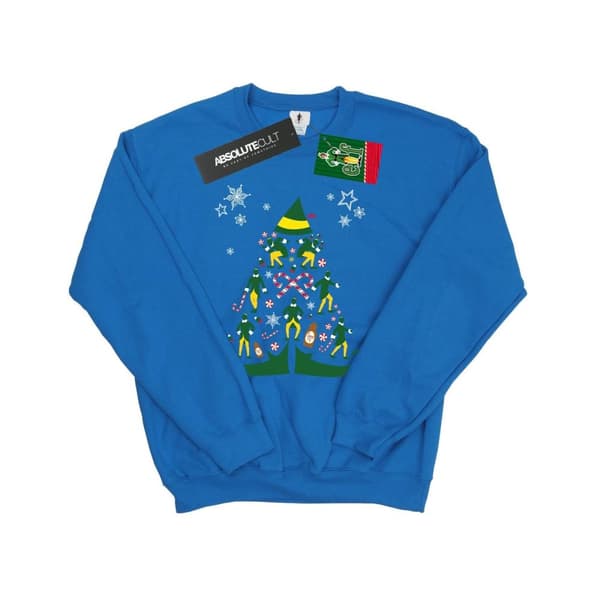 Elf Mens Christmas Tree Sweatshirt
