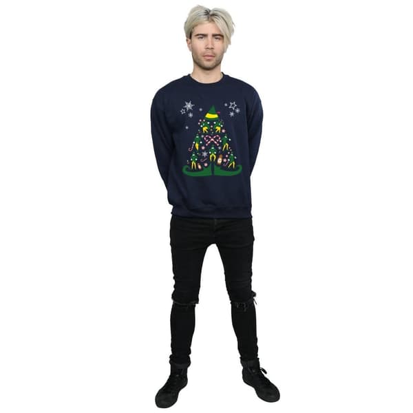 Elf Mens Christmas Tree Sweatshirt