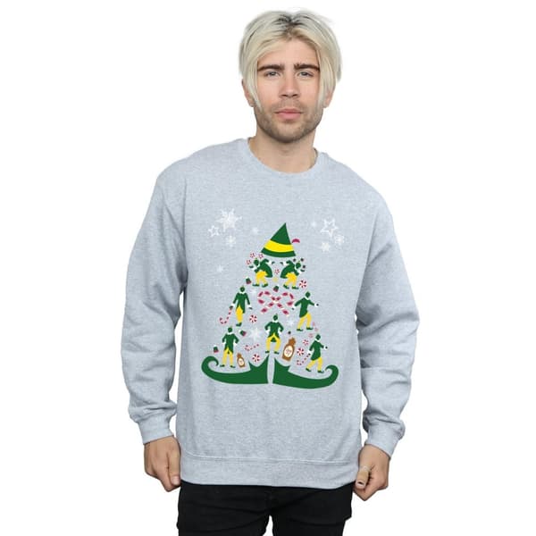 Elf Mens Christmas Tree Sweatshirt