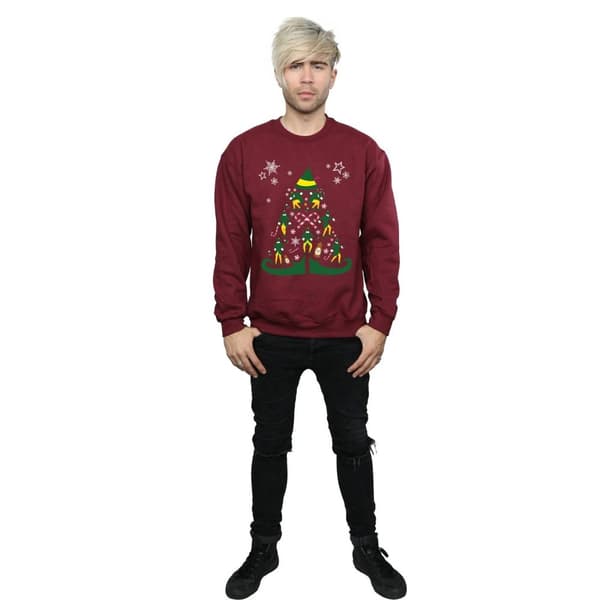 Elf Mens Christmas Tree Sweatshirt