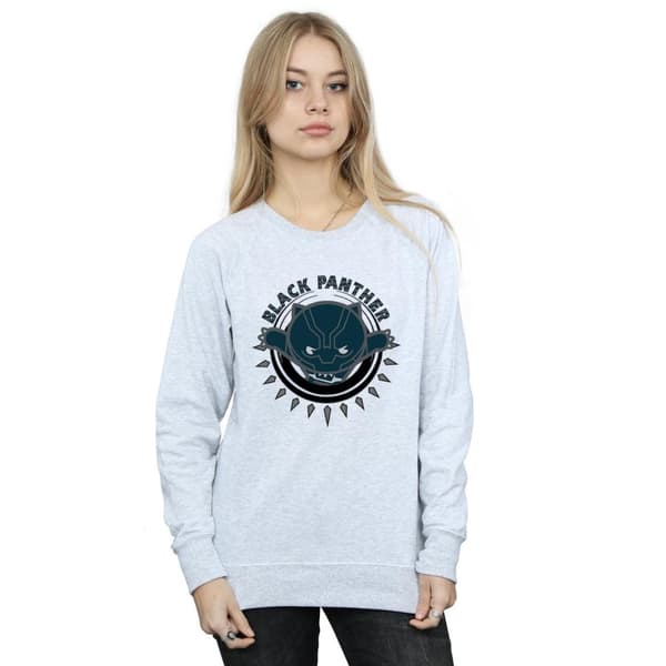 Marvel Womens/Ladies Kawaii Black Panther Pounce Sweatshirt