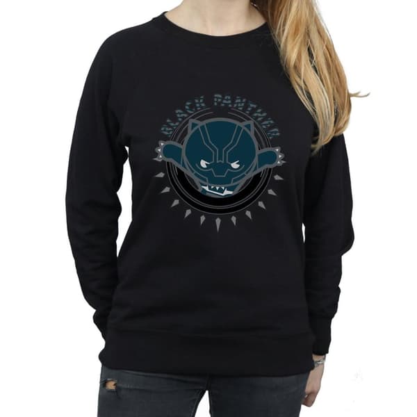 Marvel Womens/Ladies Kawaii Black Panther Pounce Sweatshirt