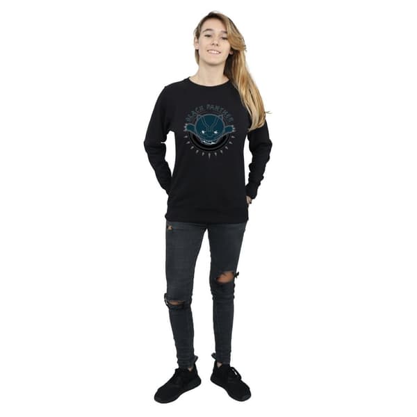 Marvel Womens/Ladies Kawaii Black Panther Pounce Sweatshirt