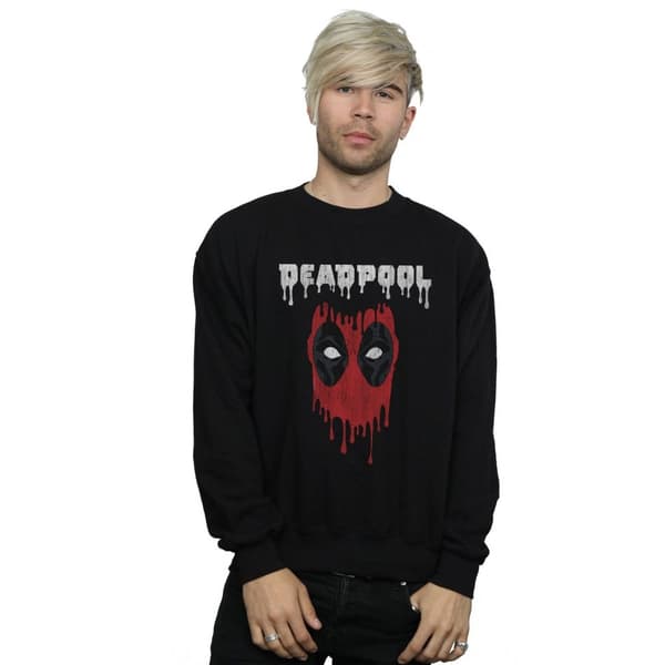 Marvel Mens Deadpool Sweatshirt med droppande huvud