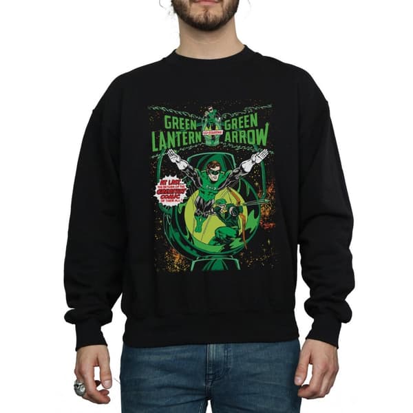 DC Comics Mens Green Lantern Arrow Cover Sweatshirt