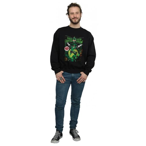 DC Comics Mens Green Lantern Arrow Cover Sweatshirt