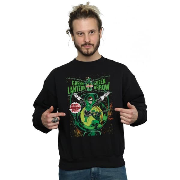 DC Comics Mens Green Lantern Arrow Cover Sweatshirt