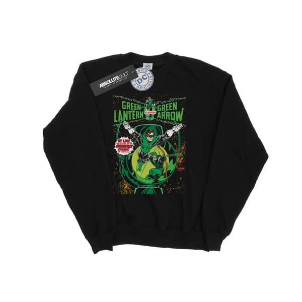 DC Comics Mens Green Lantern Arrow Cover Sweatshirt Black L