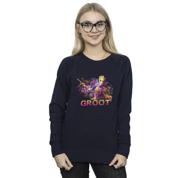 Marvel Dam/Tjej Guardians Of The Galaxy Abstrakt Groot Sweatshirt