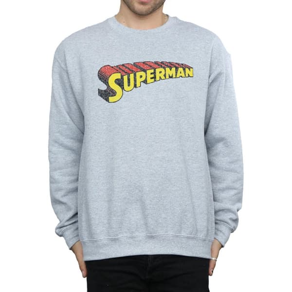 DC Comics Superman Telescopic Crackle Logo Sweatshirt för herrar