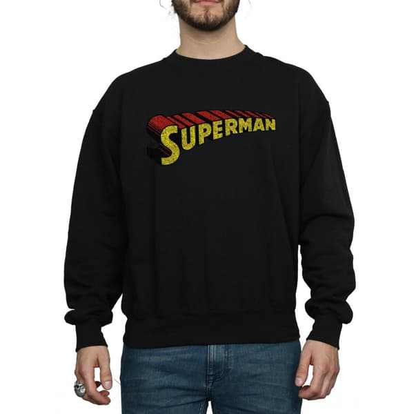 DC Comics Superman Telescopic Crackle Logo Sweatshirt för herrar