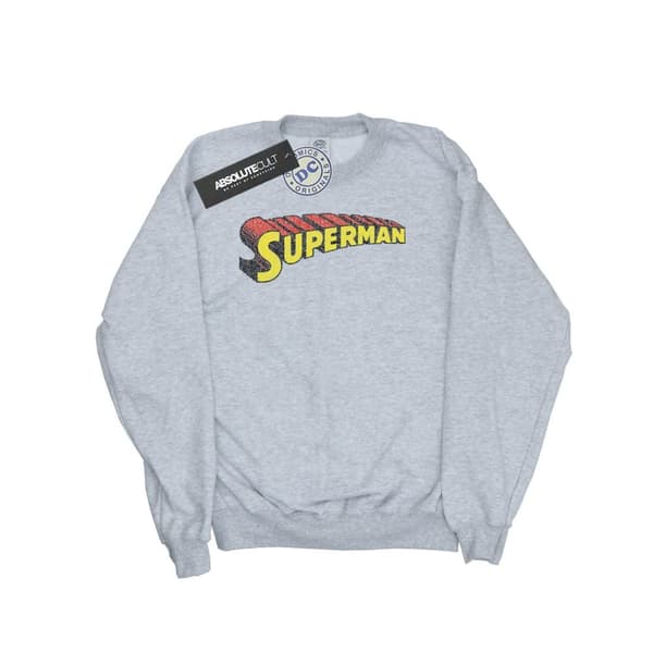DC Comics Superman Telescopic Crackle Logo Sweatshirt för herrar