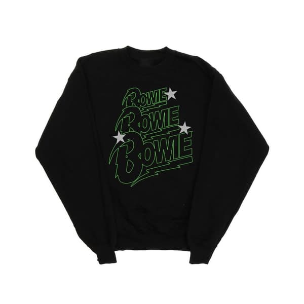 David Bowie Mens Multiple Neon Logo Sweatshirt