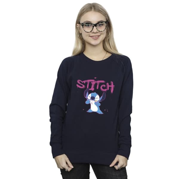 Disney Dam/Tjej Lilo And Stitch Graffiti Sweatshirt