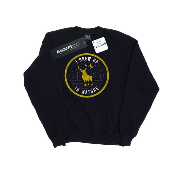 Disney Mens Frozen 2 Sven I Grew Up In Nature Sweatshirt Navy Blue M
