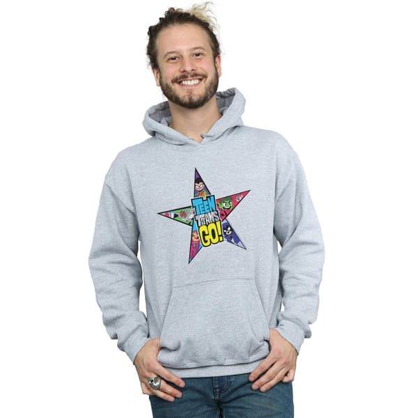 DC Comics Mens Teen Titans Go Star Logo Hoodie