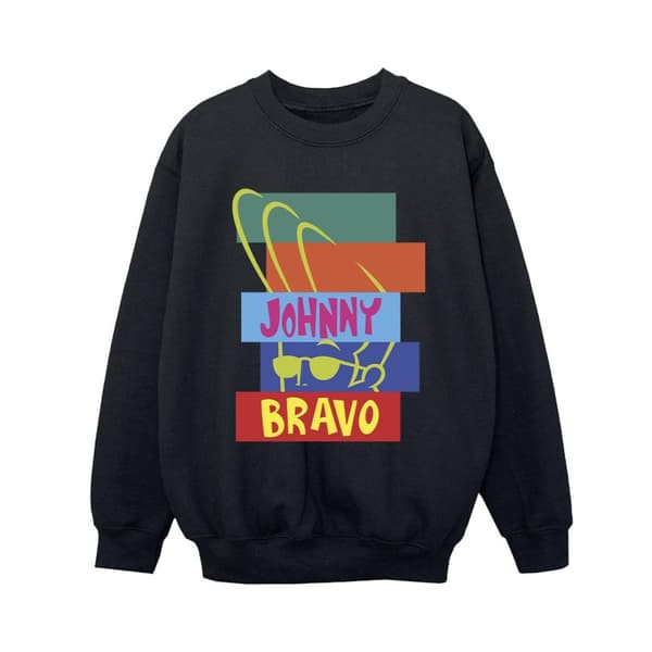 Johnny Bravo Boys Rectangle Pop Art Sweatshirt