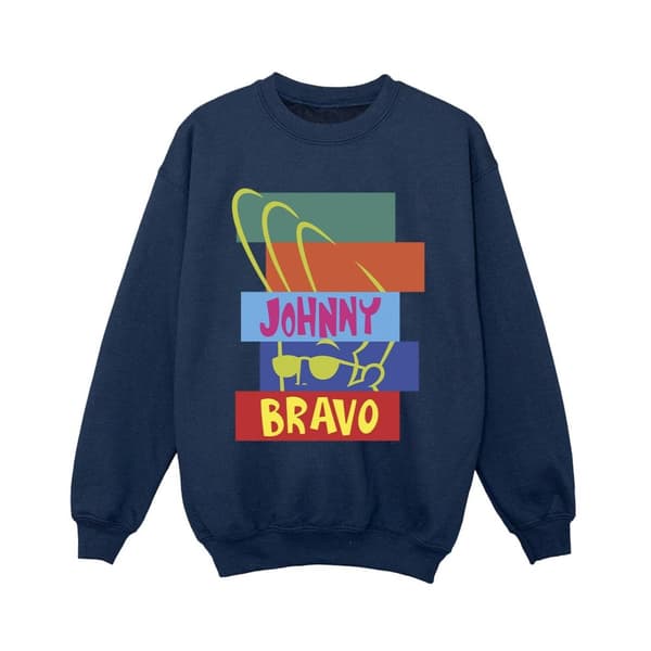 Johnny Bravo Boys Rectangle Pop Art Sweatshirt