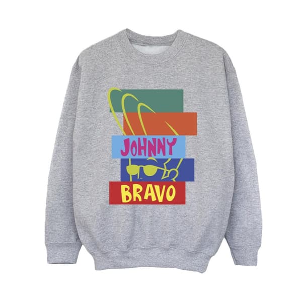 Johnny Bravo Boys Rectangle Pop Art Sweatshirt