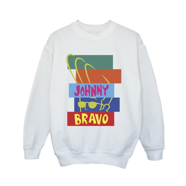 Johnny Bravo Boys Rectangle Pop Art Sweatshirt