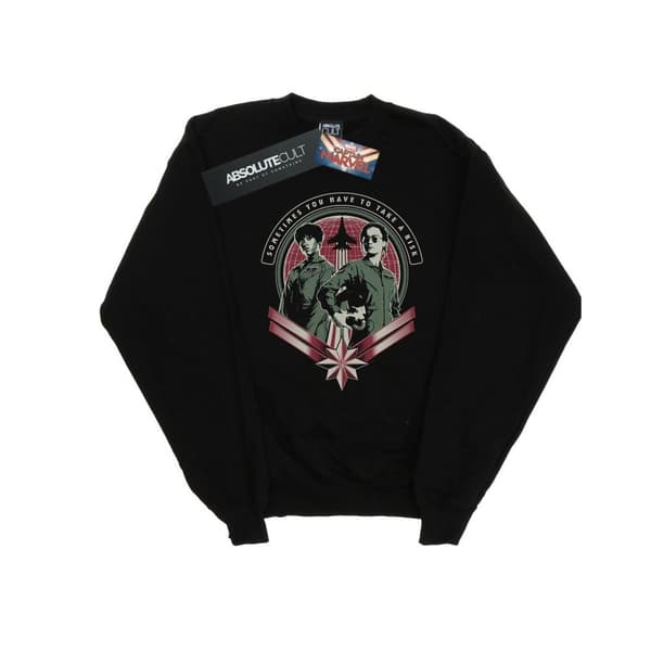 Marvel Mens Captain Marvel Take A Risk Sweatshirt
