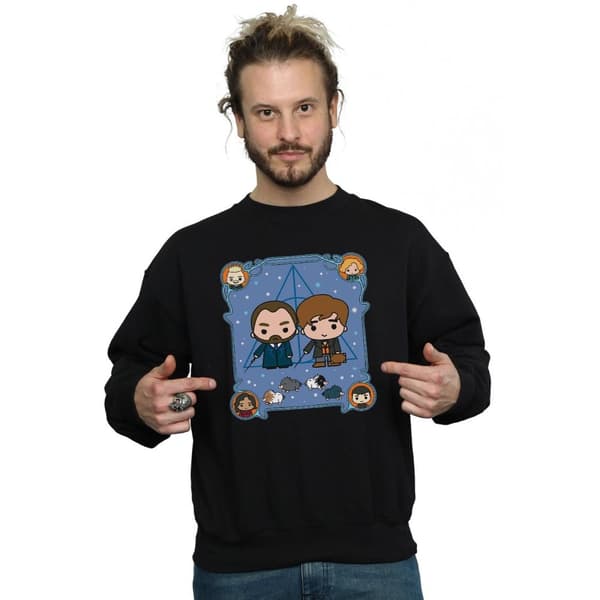 Fantastic Beasts Mens Chibi Newt And Dumbledore Sweatshirt