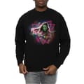 Miniatyrbillede 3 af 5: Marvel Mens Guardians Of The Galaxy Neon Gamora Sweatshirt